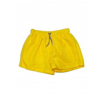 SOLID DRAWSTRING YELLOW SWIMSHORT