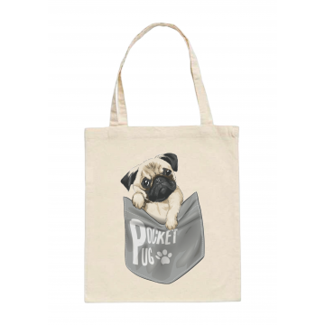 POCKET PUG TOTE BAG