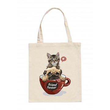 PUG BEST FRIEND TOTE BAG